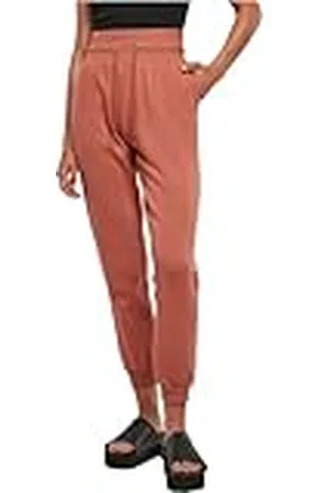 Urban classics Ladies Organic High Waist Sweat Pants Pantalones, , XXL para Mujer