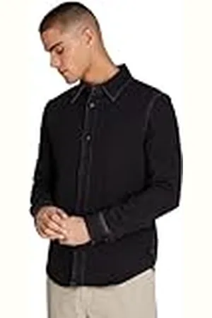 Calvin Klein Cazadora Vaquera Hombre Slim Denim Manga Larga, Negro (Denim Black), L