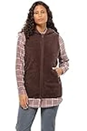 Jack Wolfskin High Curl Long Vest W Chaleco con Forro, , S para Mujer