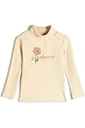 Koton Camiseta con Cuello Redondo de Manga Larga con Bordado, , 7-8 Años Girls