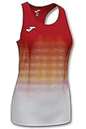 Joma Elite Camiseta Tirantes Running, Niñas, Rojo-Blanco, 2XS