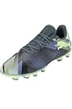 PUMA Future 7 Play FG/AG JR, Soccer Shoe, Gray Skies-Elektro Purple-Fizzy Apple White, 32.5 EU