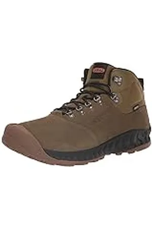 Keen NXIS Explorer Mid Waterproof, Botas para Senderismo Hombre, Dark Olive/Black, 46 EU