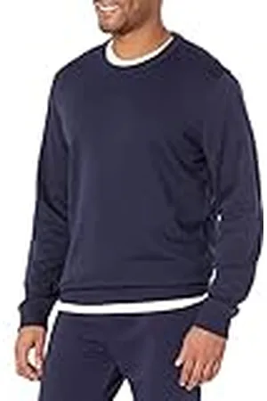 Amazon Sudadera en felpa francesa ligera con cuello redondo y manga larga (disponible en talla grandes y largos especiales) Hombre, , XL