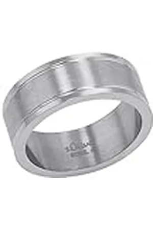 QS by s.Oliver Anillo Anillos de acero inoxidable para hombres, plata, viene en caja de regalo de joyería, 2035533