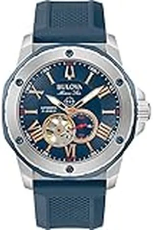 BULOVA Reloj Analógico para Hombre de Automático con Correa en Silicona 98A282