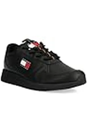Tommy Hilfiger Zapatillas para Hombre Runner Sneaker, (Black), 44