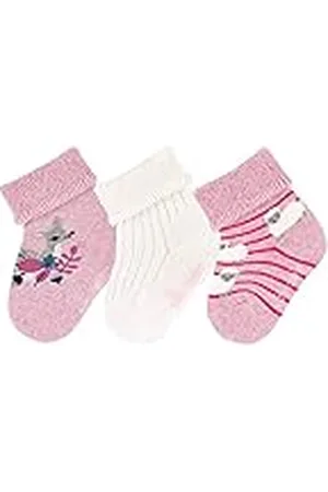 Sterntaler Baby-Söckchen 3er-Pack Rehkitz Calcetines, Rosa Mel, 18 para Bebés
