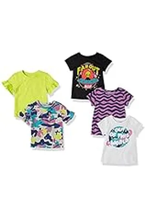 Amazon Camisetas de Manga Corta Niña, Pack de 5, , 2 años