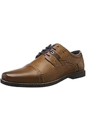 QS by s.Oliver 13209, Zapatos de Cordones Oxford Hombre, Marrón (Cognac 305), 40 EU