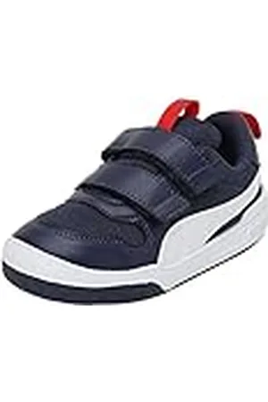 PUMA Multiflex Mesh V Inf, Zapatillas Deportivas Unisex niños, Peacoat White-High Risk Red, 20 EU