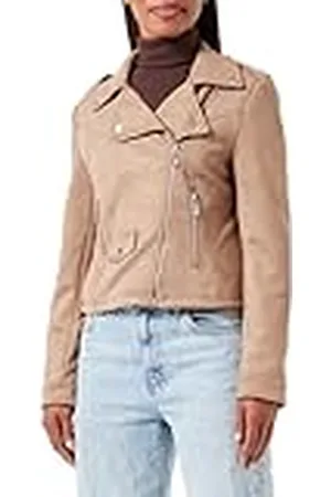 ONLY Onlscootie Faux Suede-Chaqueta de Motorista Piel sintética, , S para Mujer