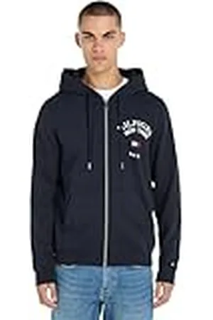 Tommy Hilfiger WCC Arched Varsity Zip Thru MW0MW33644 Sudadera con Cierre de Cremallera, , XS para Hombre