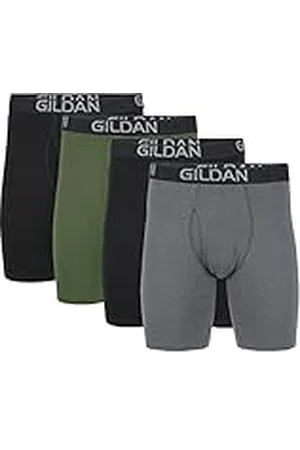 Gildan Cotton Stretch Boxer Brief, Multipack Ropa Interior de Hombres, , S (Pack de 4)
