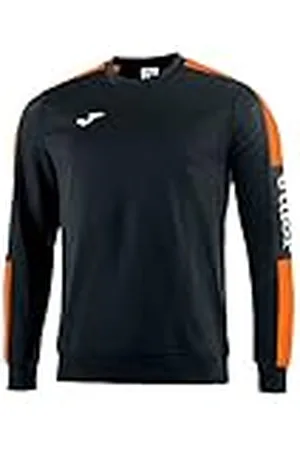 Joma 100801.108 Sudadera, Hombre, Negro/Naranja, XL