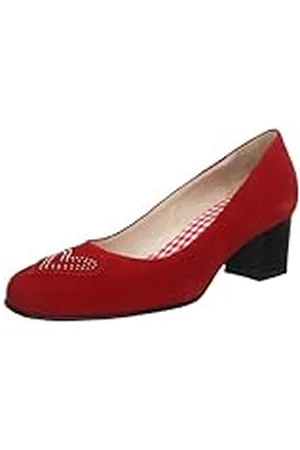 Diavolezza Lea 6052 - Zapatos de tacón de Cuero para Mujer, Color Rojo, Talla 35