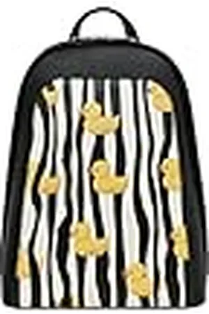 Dogo Femme Cuir Vegan Noir Fait Main et Mode Sac à dos - Ducky Motif