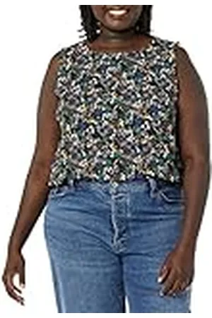 Amazon Camiseta sin Mangas de Ajuste Normal y Cuello Redondo, Ideal para Llevar con Otras Prendas Mujer, , S