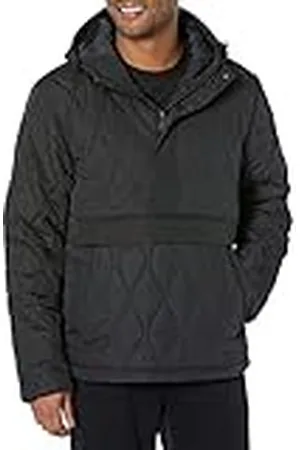 Amazon Chaqueta Acolchada Estilo Anorak con Capucha y Cremallera De Un Cuarto Hombre, , XXL Grande