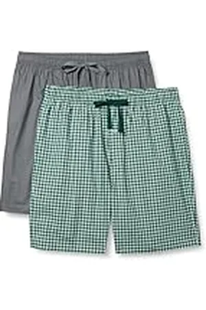 Amazon Pantalones Cortos de Pijama de Popelina de algodón Hombre, Pack de 2, , XXL