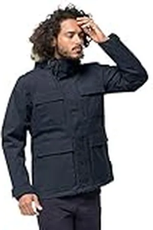 Jack Wolfskin Point Barrow Chaqueta de Invierno para Hombre, Impermeable, Cortavientos, Transpirable, protección contra la Intemperie, Hombre, 1108153-1010007, , XXXL