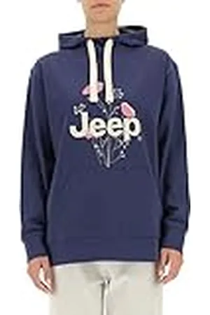 Jeep O102606-A184 J Woman Hooded Oversize Sweatshirt Botanical Print J22W Mujer XS