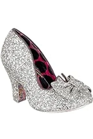 Irregular Choice Ajuste Ancho de Nick of Time, Zapatos Planos Mary Jane Mujer, Silver, 36 EU