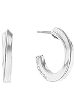 Calvin Klein Pendientes de Aro para Mujer Colección TWISTED RING de Acero Inoxidable - 35000310
