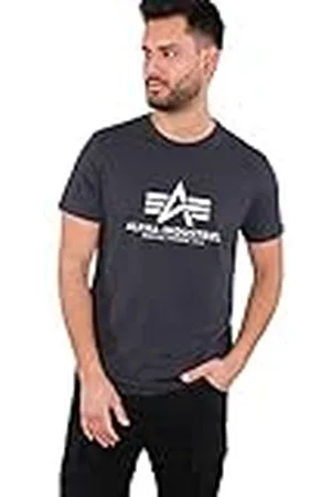 Alpha Industries Basic Camiseta, Gris (Iron Grey-466), 3XL para Hombre