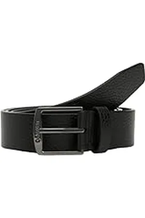 Calvin Klein Cinturón de Piel para Hombre Ck Casual 35mm, Negro (Ck Black Pebble), 130 cm