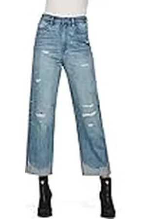 G-Star Para Mujer Jeans Tedie Ultra High Straight Turn Up Raw Edge Ankle, , 26W / 32L
