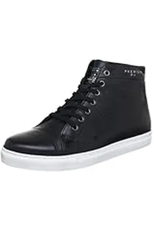 JACK & JONES PREMIUM JJ Union Mid Leather PRM, Zapatillas Altas Hombre, Negro-Negro, 41