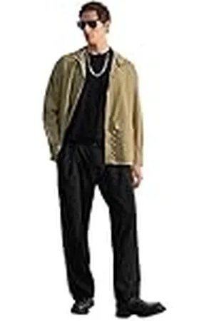Trendyol Herren Gerade Weites Bein Normale Taille Hose Calzoncillos, , 44 de los Hombres