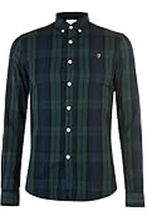 Farah Comprobación de cervecero Camisa, , XL para Hombre