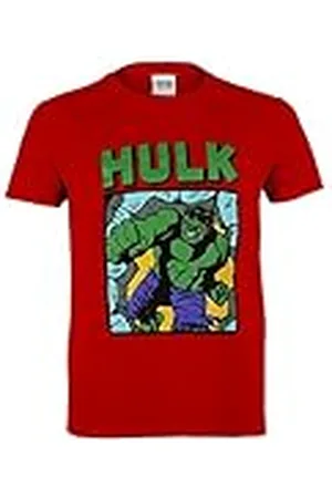 Popgear Camiseta Hulk para Niño, T-Shirt Increíble Hulk Oficial, 2-13 Años, Color