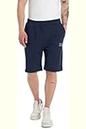 Replay Pantalón corto de jogging para hombre, de algodón, azul (Indigo Blue 271), XS