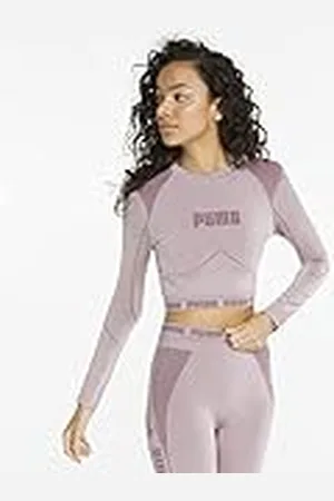 PUMA Evoknit Longsleeve tee Camiseta, Mujer, Purple, L