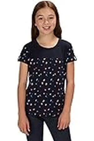 Regatta Cantrelle Coolweave Jersey de algodón Top, Niños, Lunares Marinos, Talla 3-4