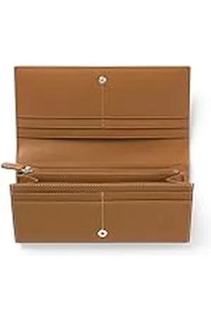 FABER-CASTELL 118963 - Monedero para Mujer Cognac, Monedero a presión Epsom, Piel de Becerro