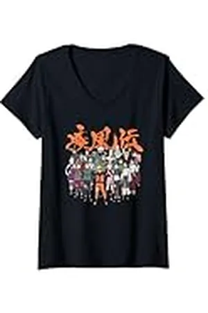 Naruto Mujer Grupo de reparto de Shippuden Camiseta Cuello V