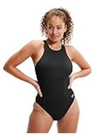 Speedo Racer Zip Bañador, Negro 01, 44 para Mujer