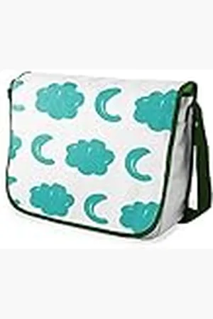 Bonamaison Bolso escolar de mensajero impreso digitalmente con correa caqui para estudiantes, bolsa cruzada, bolsa de mensajero, bolsa de hombro para la escuela, vuelta a la escuela, tamaño: 29 x 36