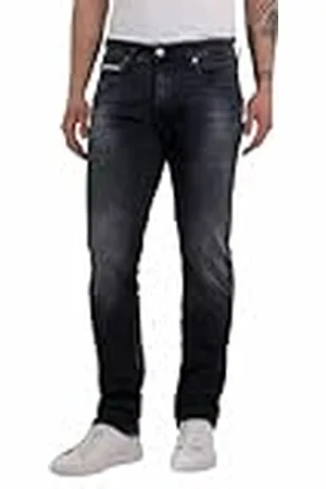 Replay Vaqueros de hombre con power stretch, gris (Dark Grey 097), 27W / 32L