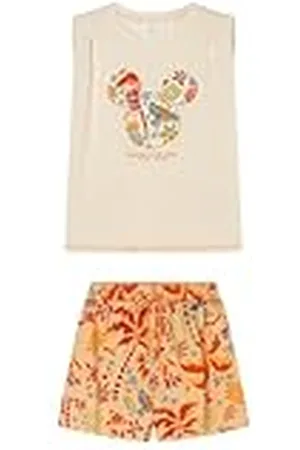 Women secret Pijama Corto Multilicense Jungle, Juego de Pijama Mujer, Ivory, L