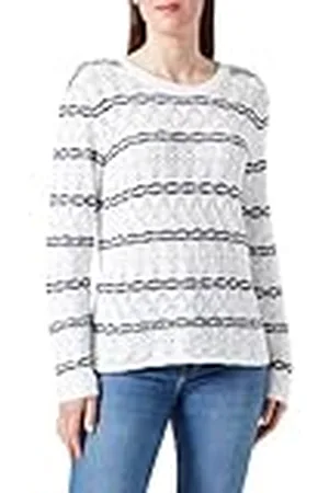 VILA Visalanda L/S O-Neck Knit Top Camiseta de Manga Larga, , XL para Mujer
