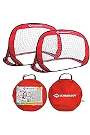 Donic-Schildkröt Juego de Porterías Pop-Up , 120 x 80 x 80 cm, Autodesplegable, Transportable, Ahorro de Espacio, Ideal para Fútbol, ​​Hockey, en una Práctica Bolsa, 970988