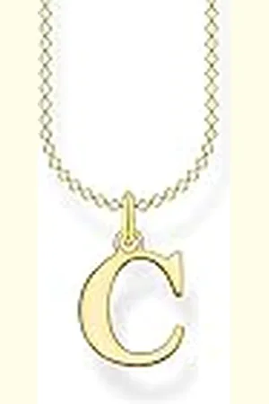 Thomas Sabo Collar de plata chapada en oro con letra C KE2012-413-39