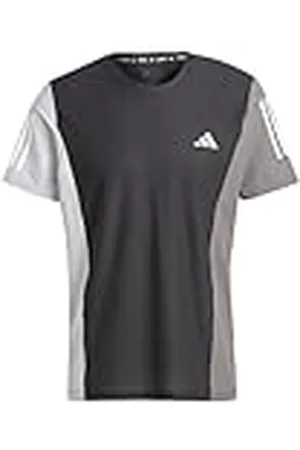 adidas Hombre Own The Run Colorblock tee, Black/Halo Silver/Grey Five, S