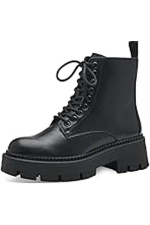 Tamaris Mujer Botines, señora Botas Militares,TOUCHit,Botas,Medias Botas,Botines,Botas de Cordones,Black Uni,38 EU