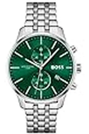 HUGO BOSS Reloj Cronógrafo de Cuarzo para Hombre Colección Associate con Correa de Acero Inoxidable Plateada - 1513975